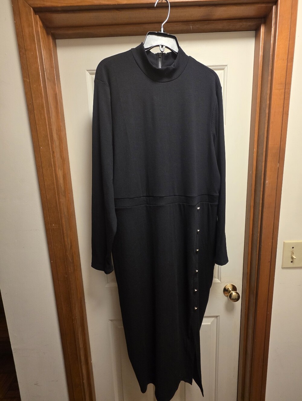 Nina Parker Trendy Plus Size Ribbed Mock Neck Bodycon Dress Size 3x New - Picture 3 of 12
